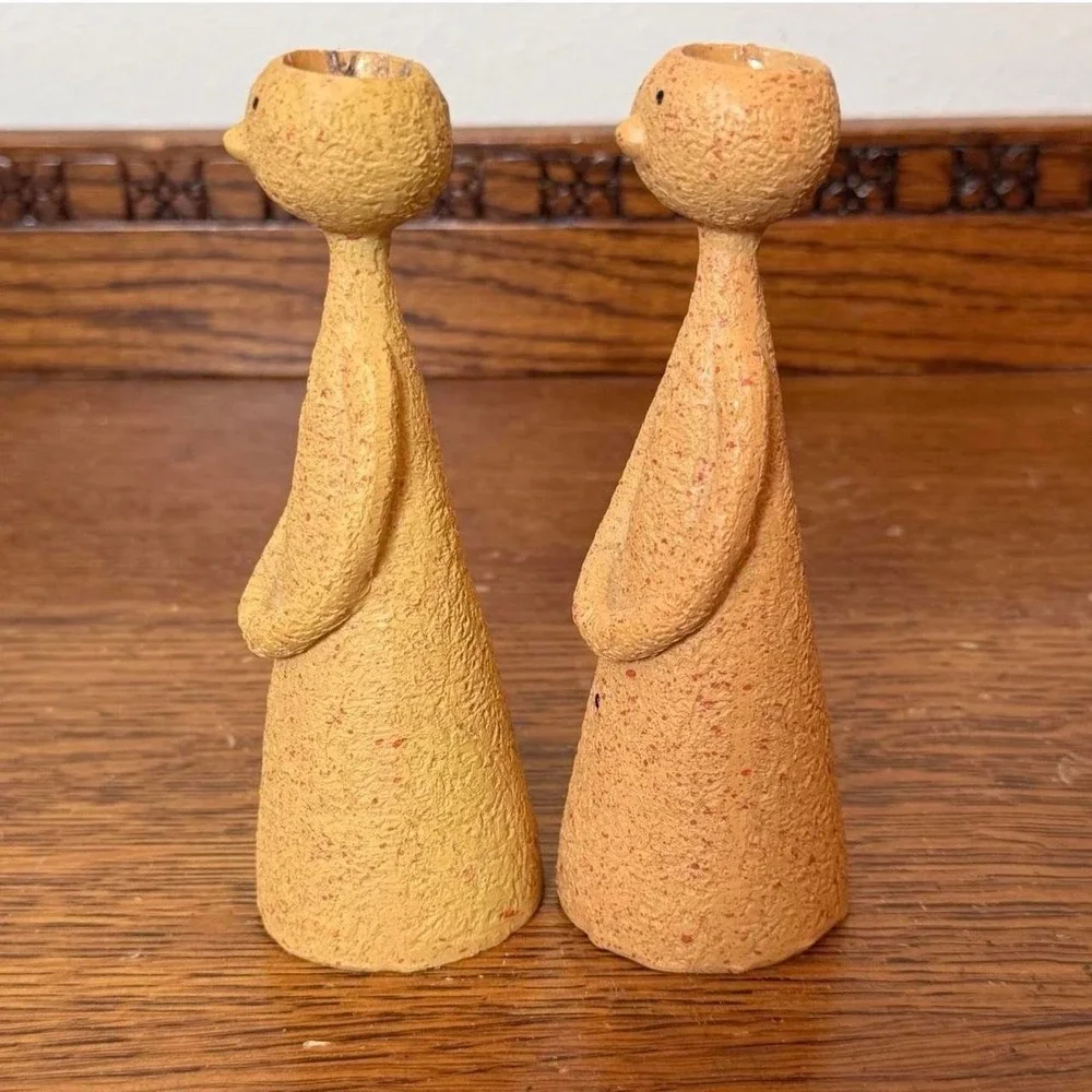 Pair‎ of Resin Taper Candle Holders